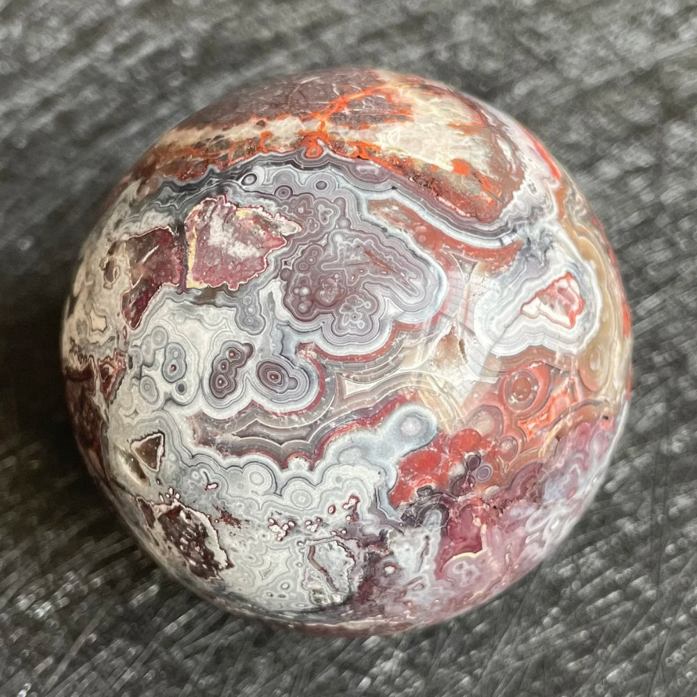 Vibrant Mexican Agate Crystal Ball