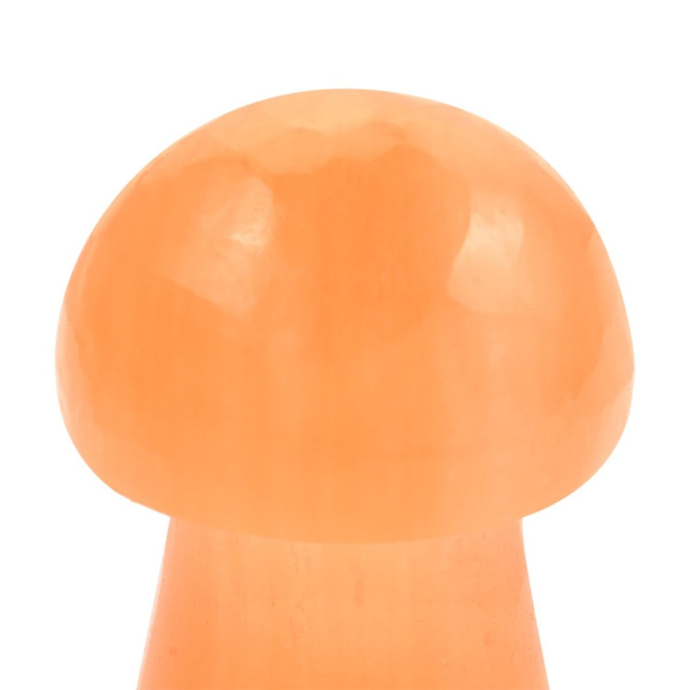 Selenite Crystal Mushroom Figurine