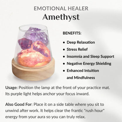 Raw Gemstone Essential Oil Diffuser With Light