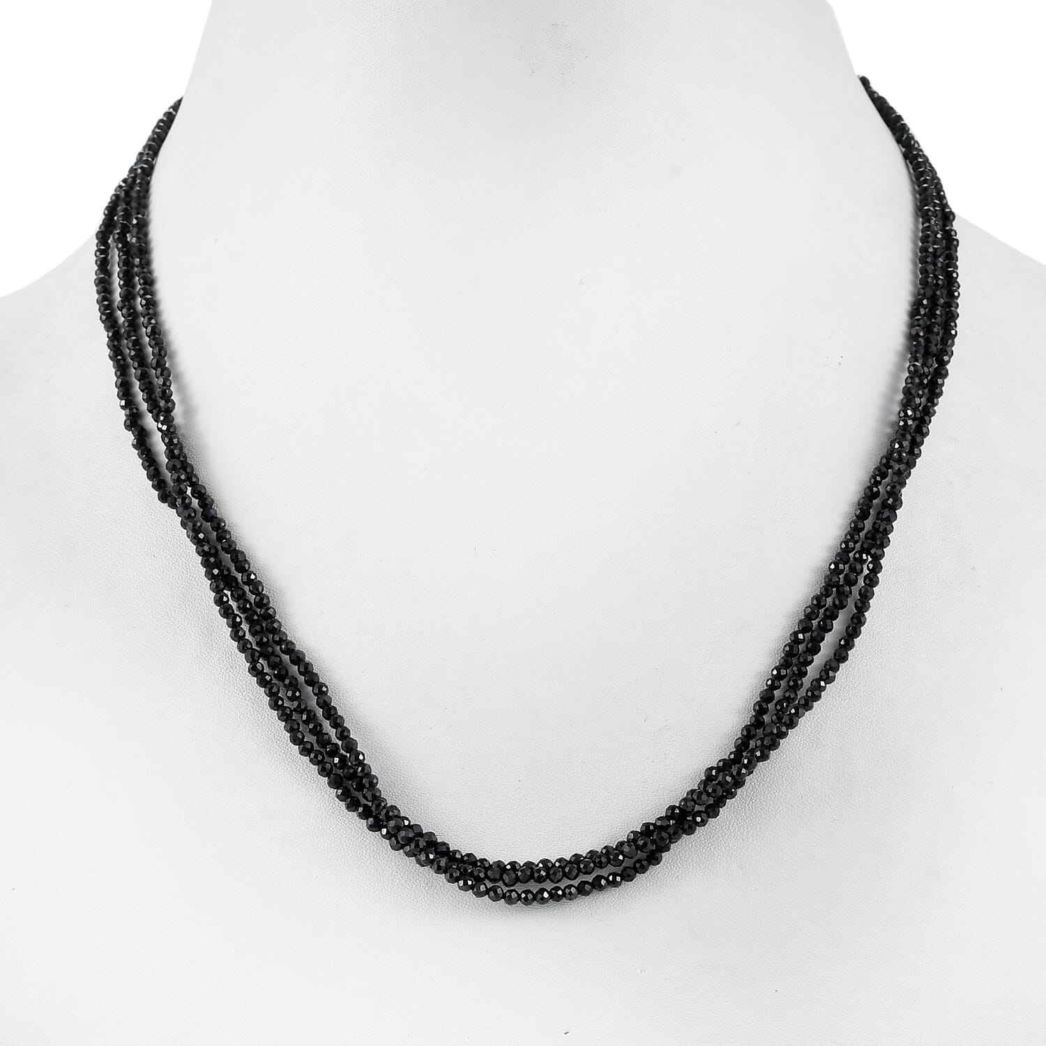 Black Spinel Power Bead Necklace - For Confidence That Shines
