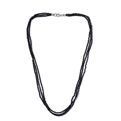 Black Spinel Power Bead Necklace - For Confidence That Shines