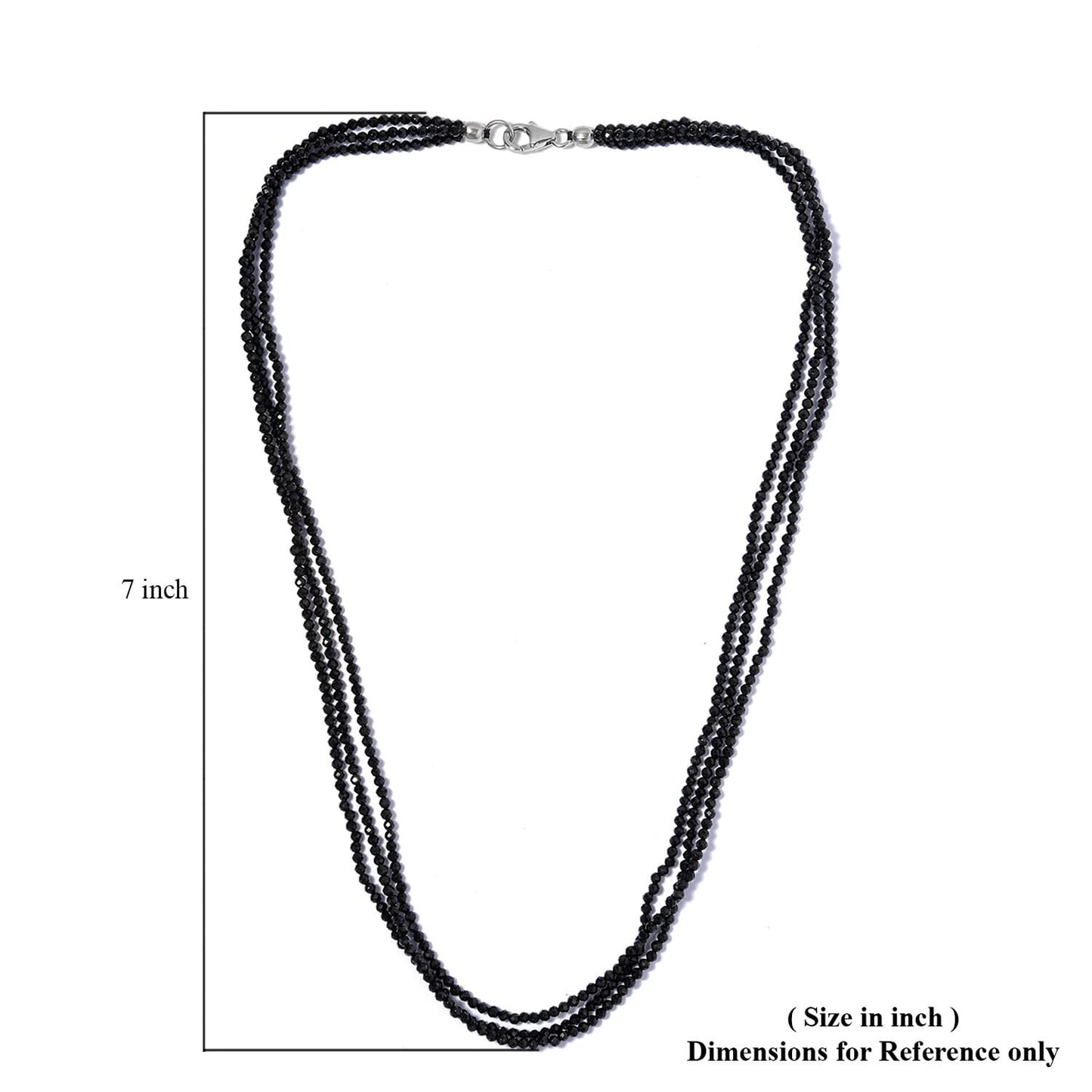 Black Spinel Power Bead Necklace - For Confidence That Shines