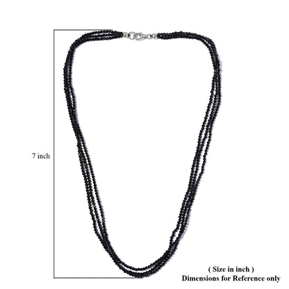 Black Spinel Power Bead Necklace - For Confidence That Shines