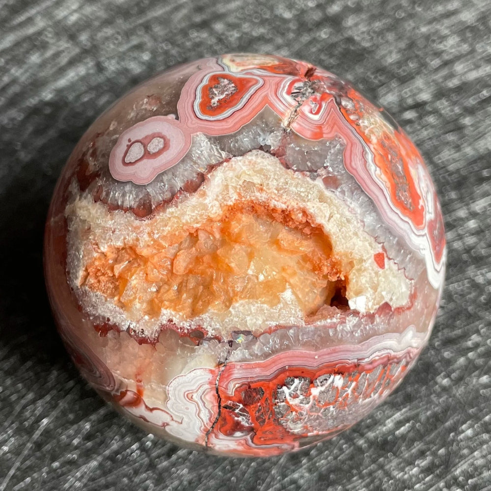 Vibrant Mexican Agate Crystal Ball
