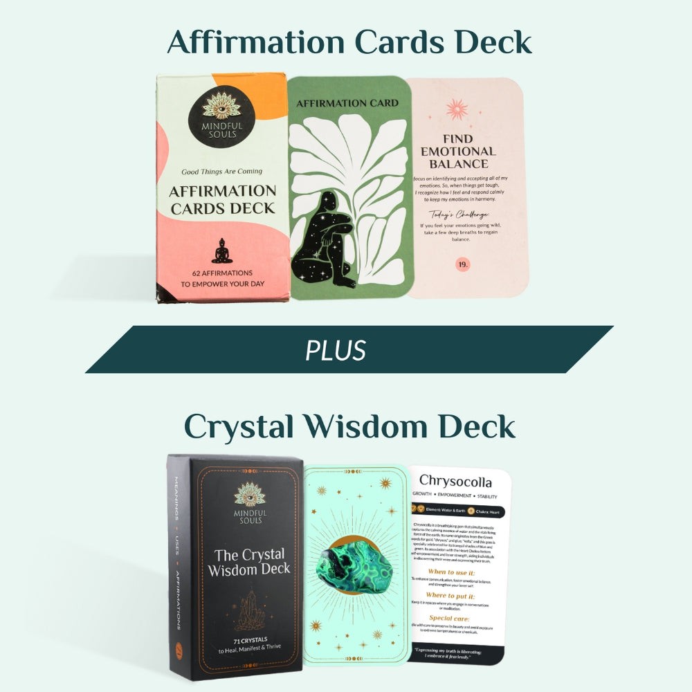 Affirmations & Crystal Card Decks Bundle