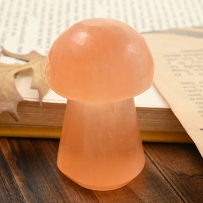 Selenite Crystal Mushroom Figurine