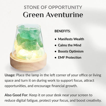 Raw Gemstone Essential Oil Diffuser With Light