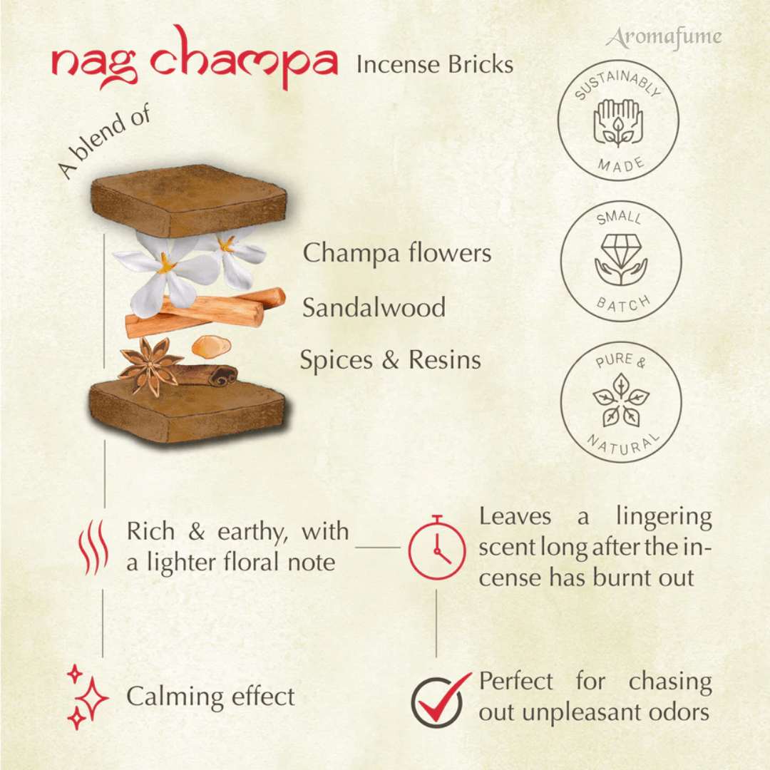 Nag Champa Smokeless Incense Bricks