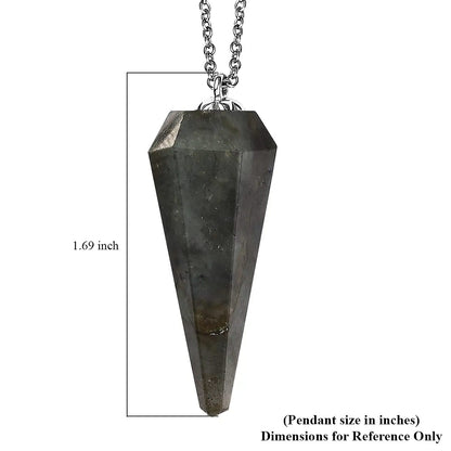 Karis Labradorite Pendulum Pendant — Unveil Mystical Beauty & Energy