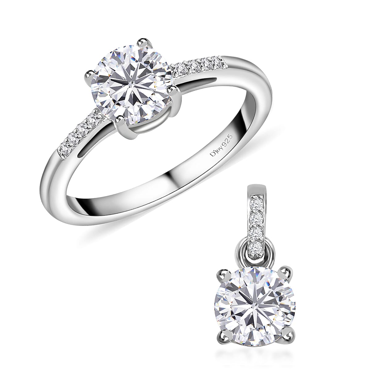 Moissanite Solitaire Ring & Pendant Set – Radiant Elegance for Every Occasion