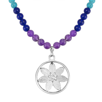 Seven Chakra Beaded Necklace & Bracelet Set – Multi-Gemstone Design