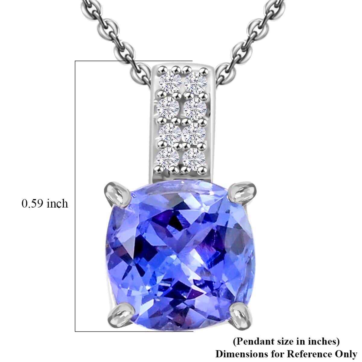 Tanzanite Bridal Pendant Necklace