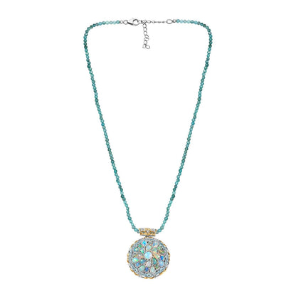 Celestial Garden Pendant with Beaded Necklace