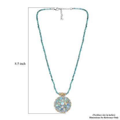 Celestial Garden Pendant with Beaded Necklace