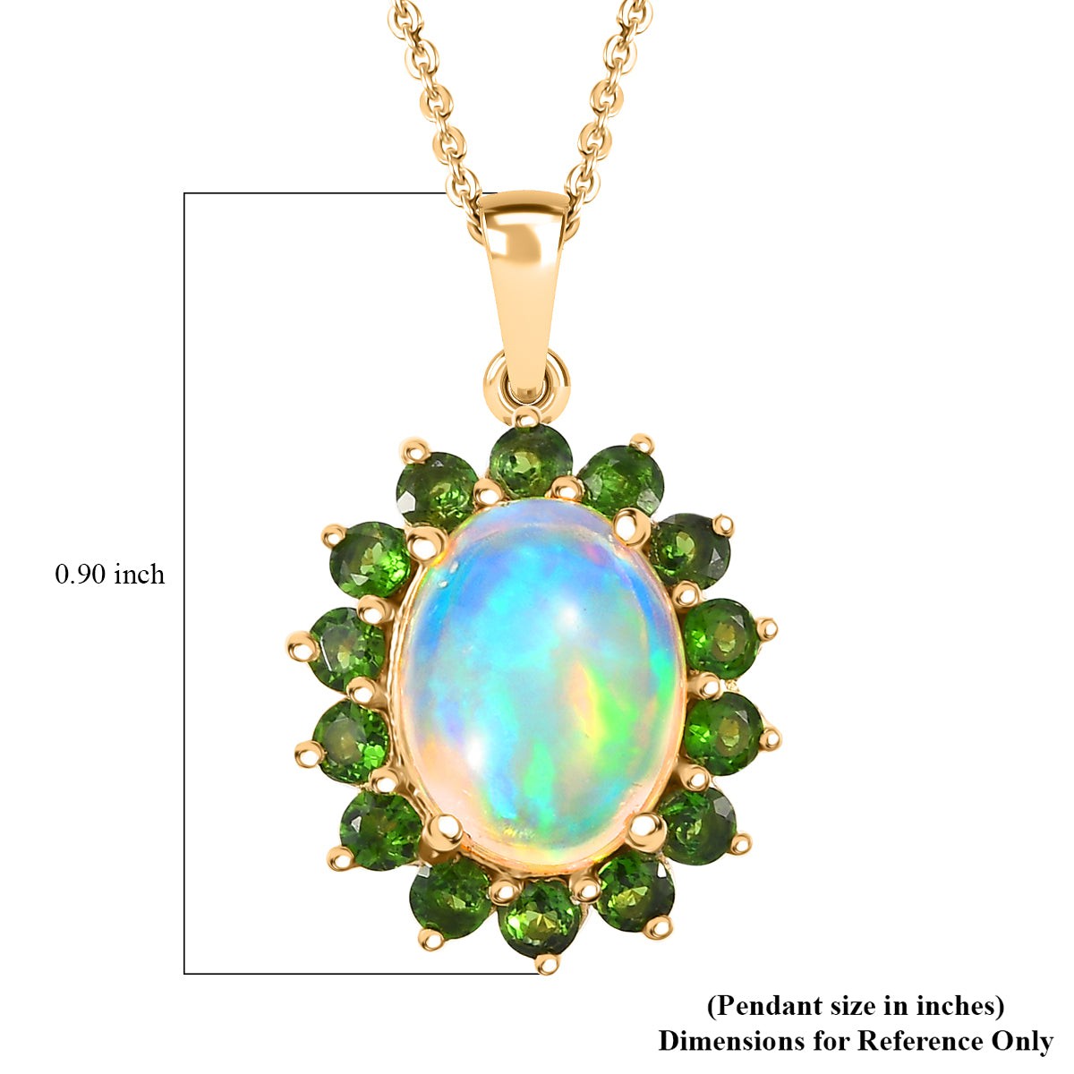 Dahlia Blossom Necklace with Opal and Diopside