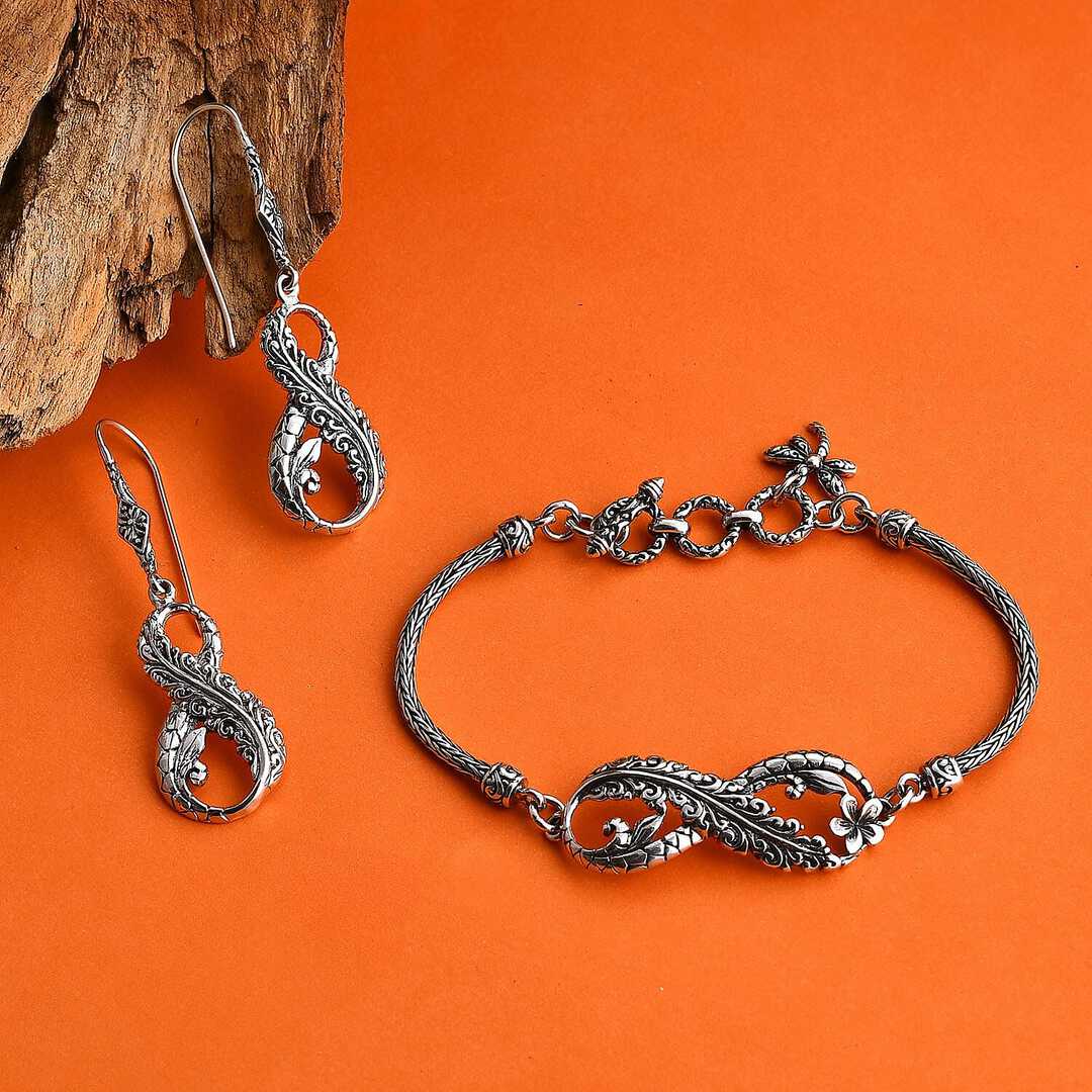 NKlaus Orecchini A Cerchio Bali 10mm | In Argento 925 Con Motivi Celtici, Stile Gotico Medioevale