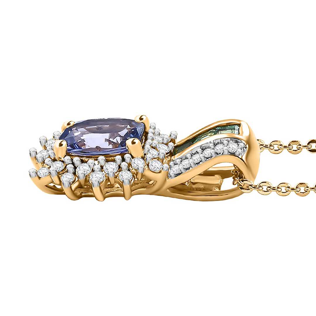 Tanzanite & Multi Gemstone Regal Bloom Pendant