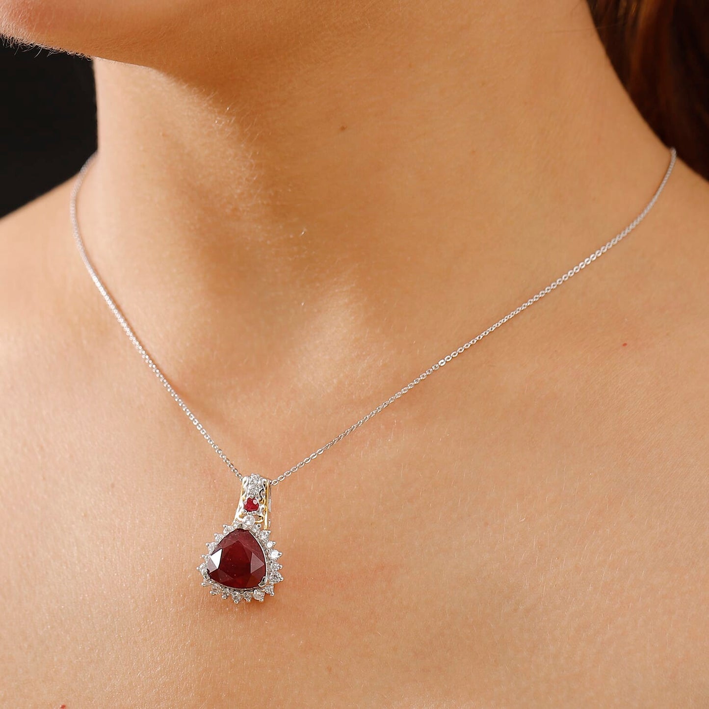 Niassa Ruby Halo Necklace – A Crystal for Drive & Direction