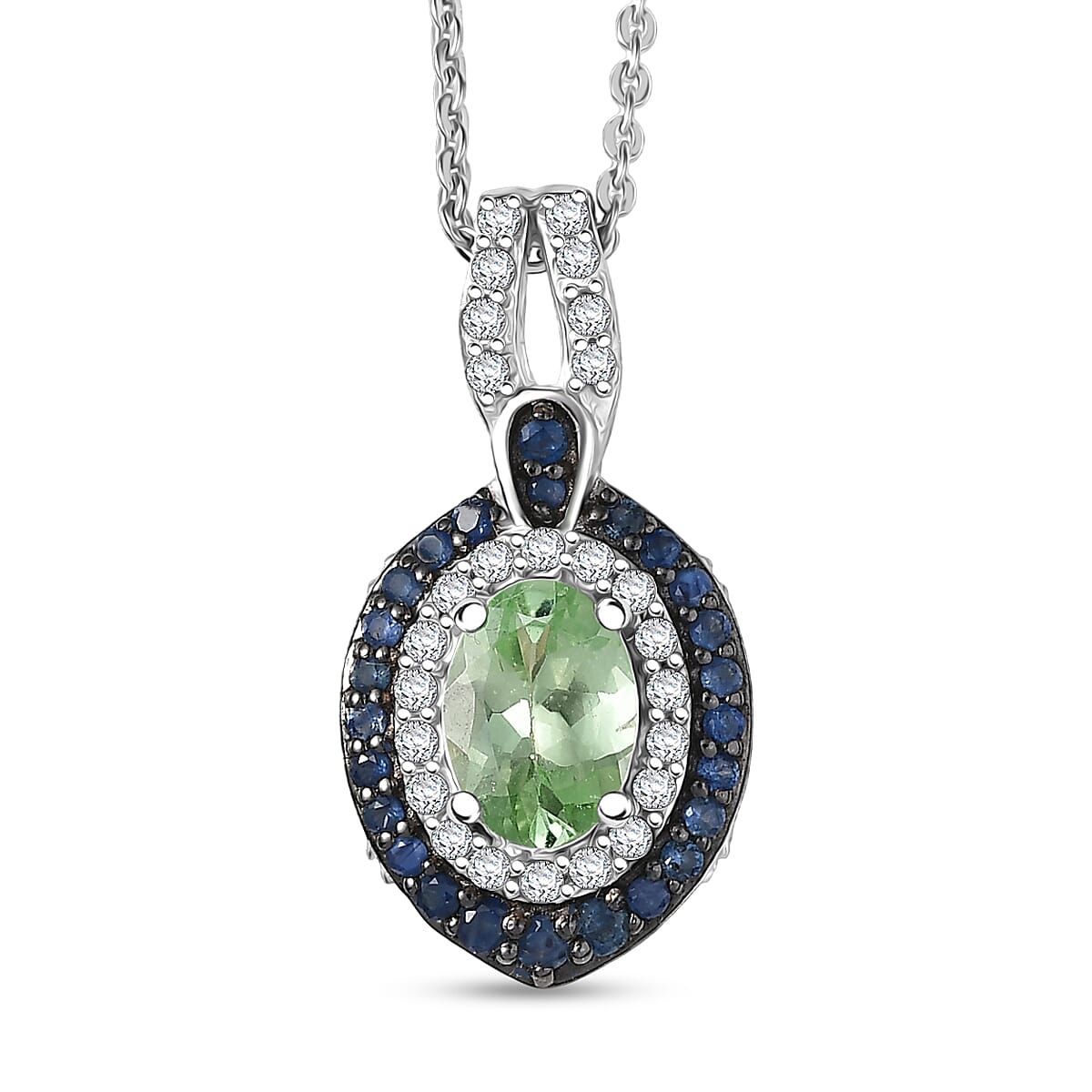 Celestial Halo Tsavorite Garnet Pendant — Harmony, Radiance & Inner Balance