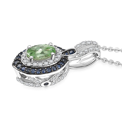 Celestial Halo Tsavorite Garnet Pendant — Harmony, Radiance & Inner Balance
