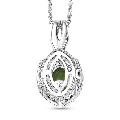 Celestial Halo Tsavorite Garnet Pendant — Harmony, Radiance & Inner Balance