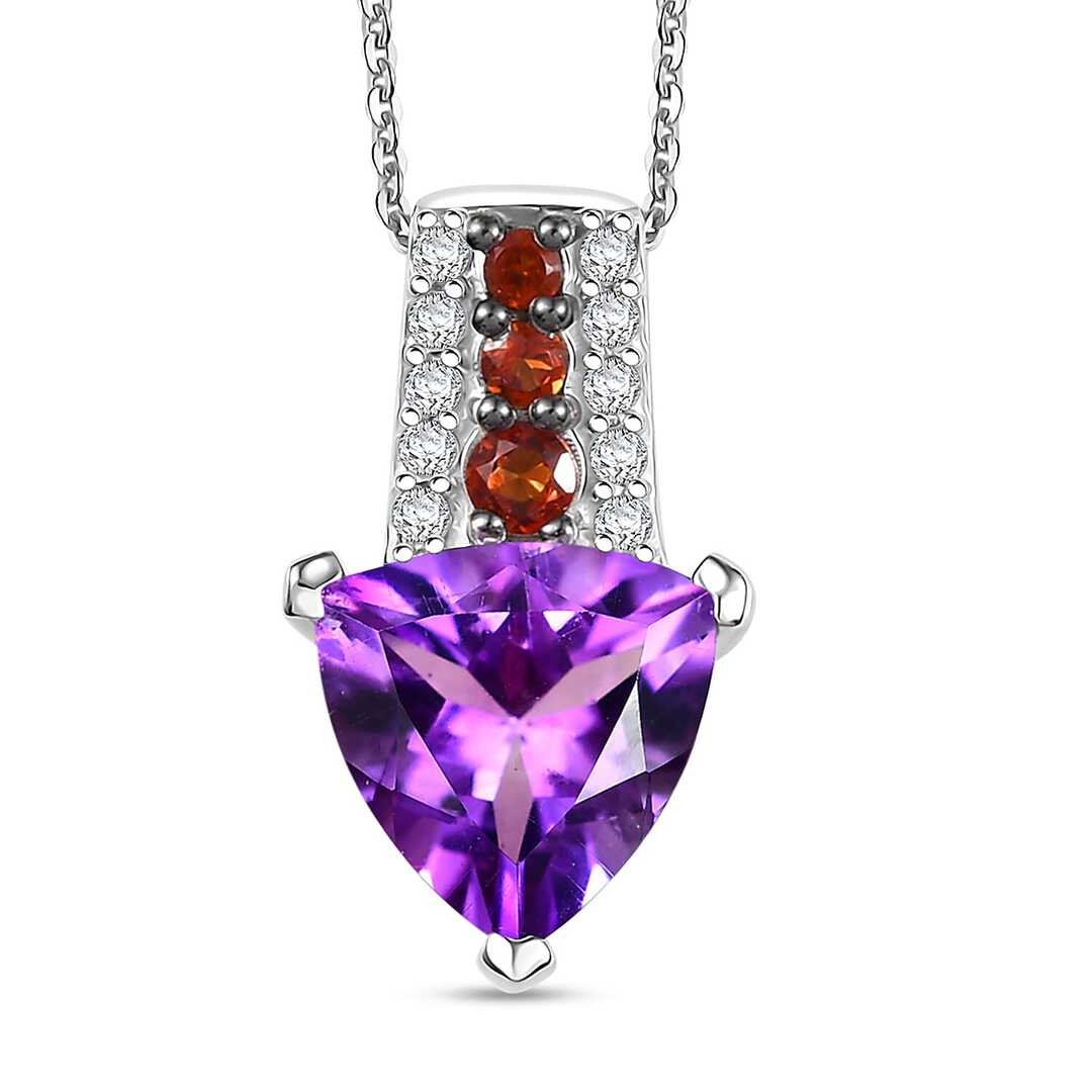 Moroccan Rose & Multi Gemstone Pendant Necklace