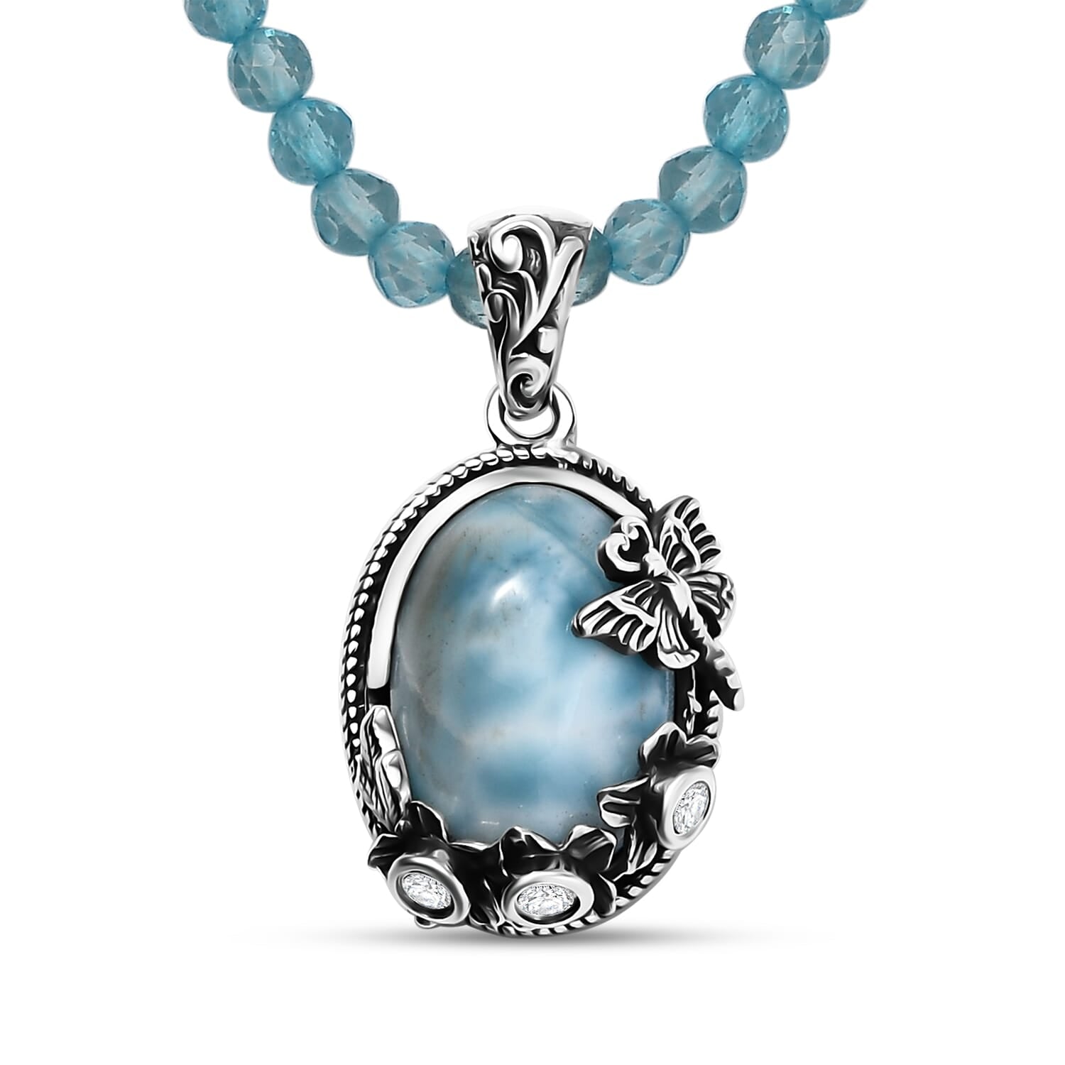 Larimar & Gemstone Necklace – A Harmonizing Touch for Your Style