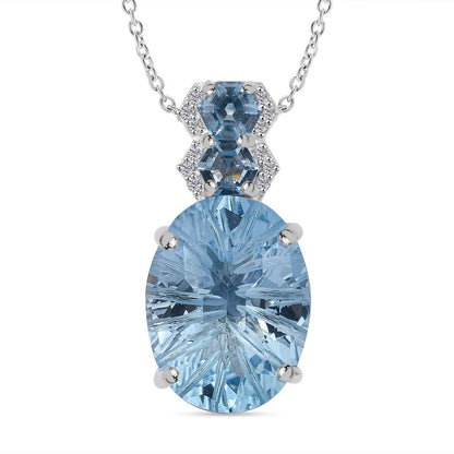 Amethyst & Zircon Pendant Necklace – Elegant Radiance