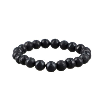 Shungite Stretch Bracelet with Palm Stone