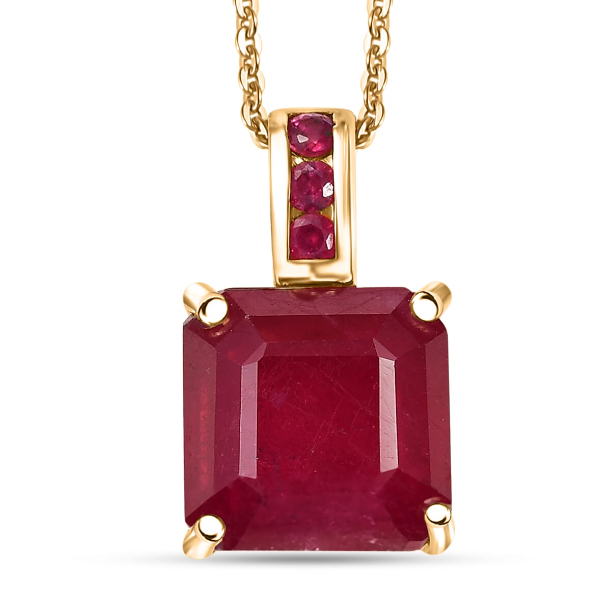 Niassa Ruby Art Deco Pendant – A Timeless Touch of Elegance
