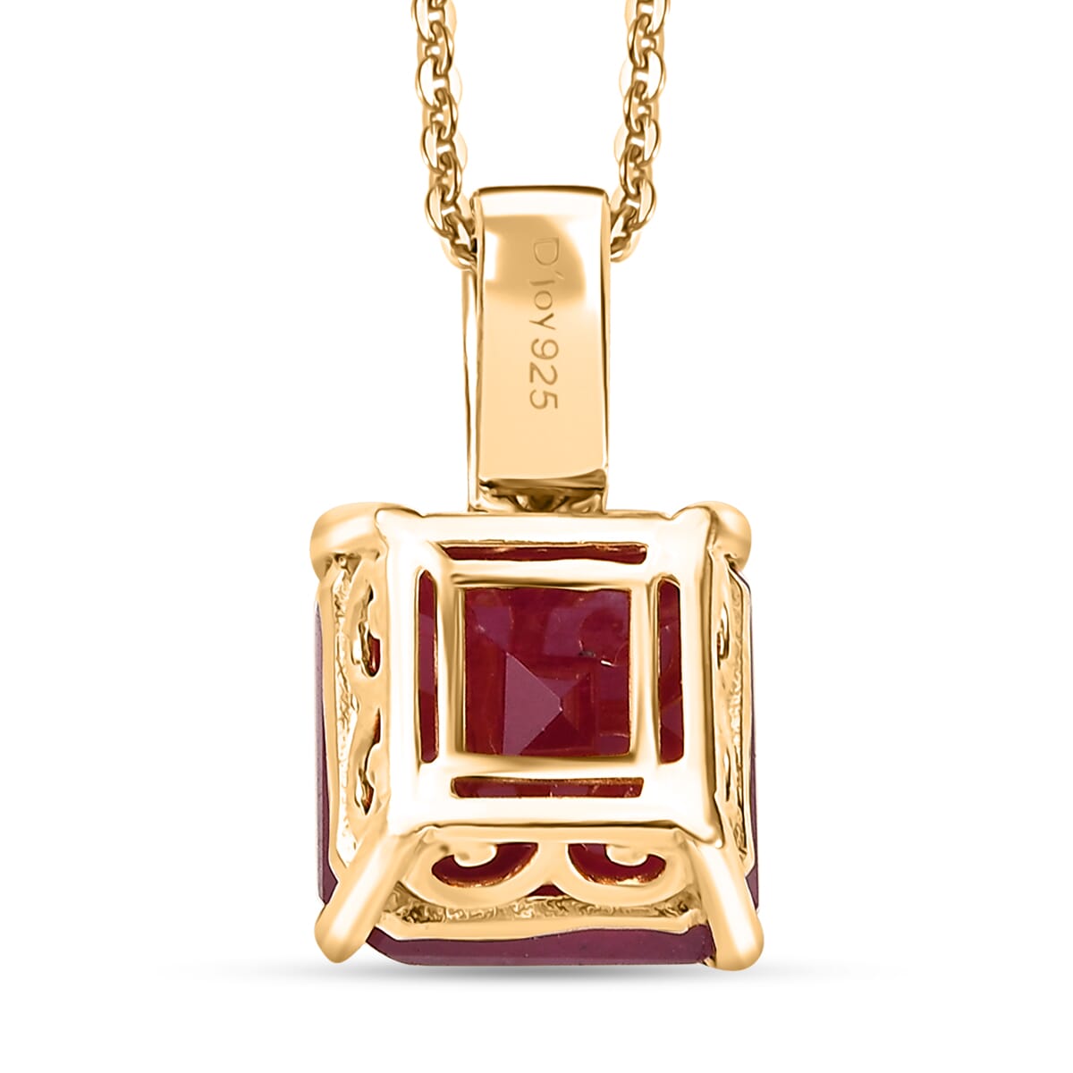 Niassa Ruby Art Deco Pendant – A Timeless Touch of Elegance