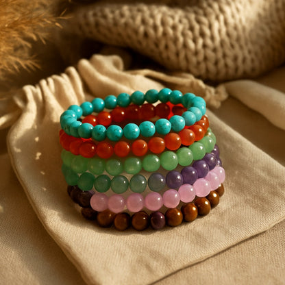 7 Chakra Crystal Bracelet Set: Support for Every Kind of Day