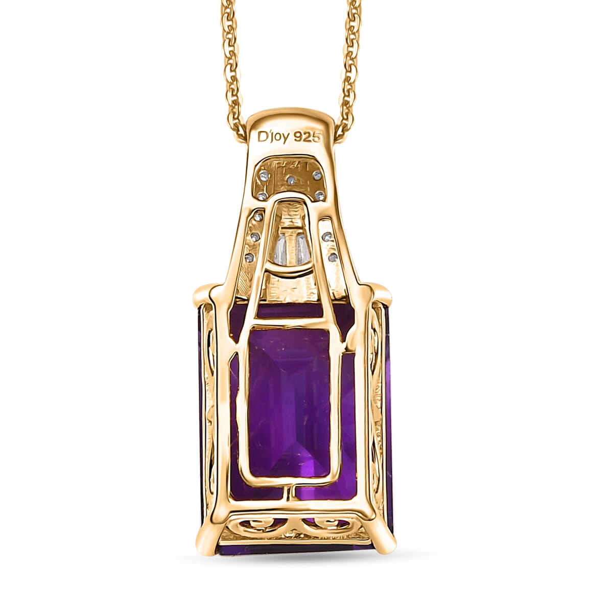 Lusaka Amethyst & Moissanite Pendant – A Majestic Touch of Luxury (AAA Grade)