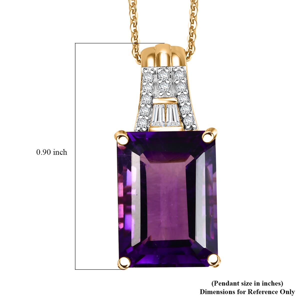 Lusaka Amethyst & Moissanite Pendant – A Majestic Touch of Luxury (AAA Grade)