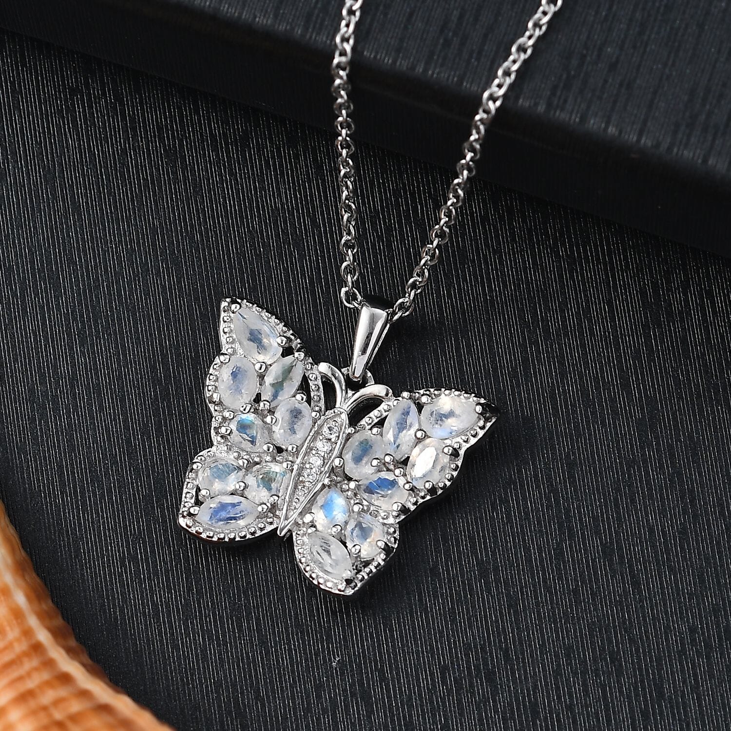 Moonstone & Zircon Butterfly Necklace – Inspire Your Inner Transformation