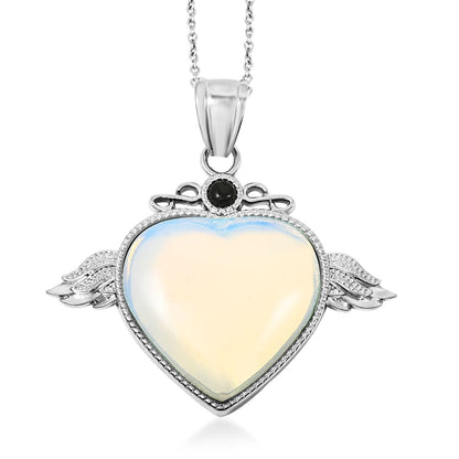 Opalite Heart Necklace – For the Emotionally Overwhelmed Spirit