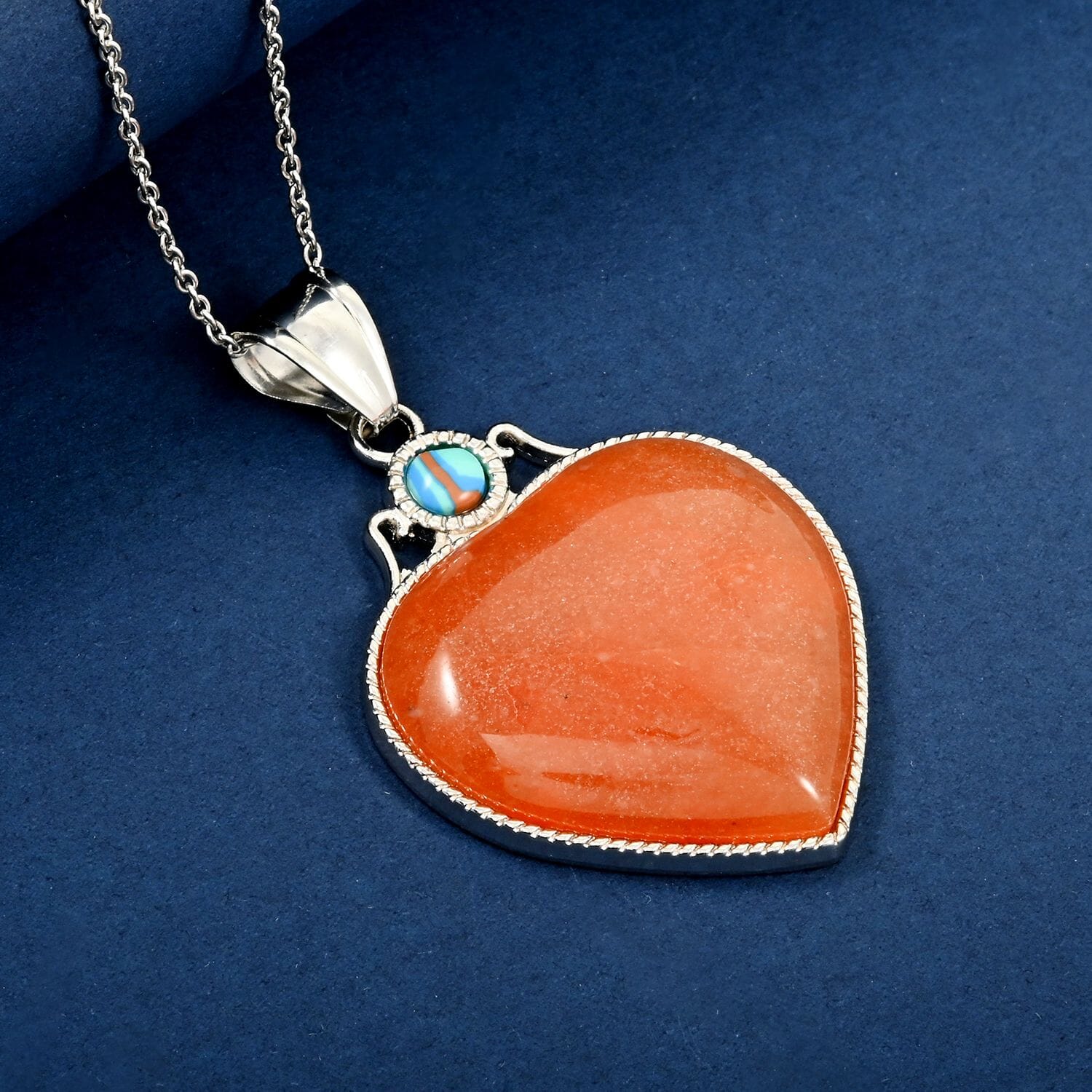 Red Aventurine Heart Necklace – Embrace Confidence & Self-Love