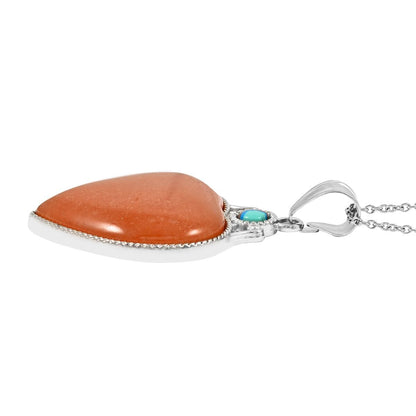 Red Aventurine Heart Necklace – Embrace Confidence & Self-Love