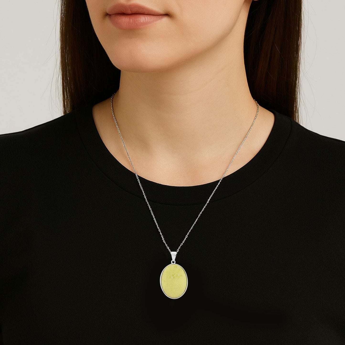 Oval Gemstone Necklace – A Boost of Emotional Healing