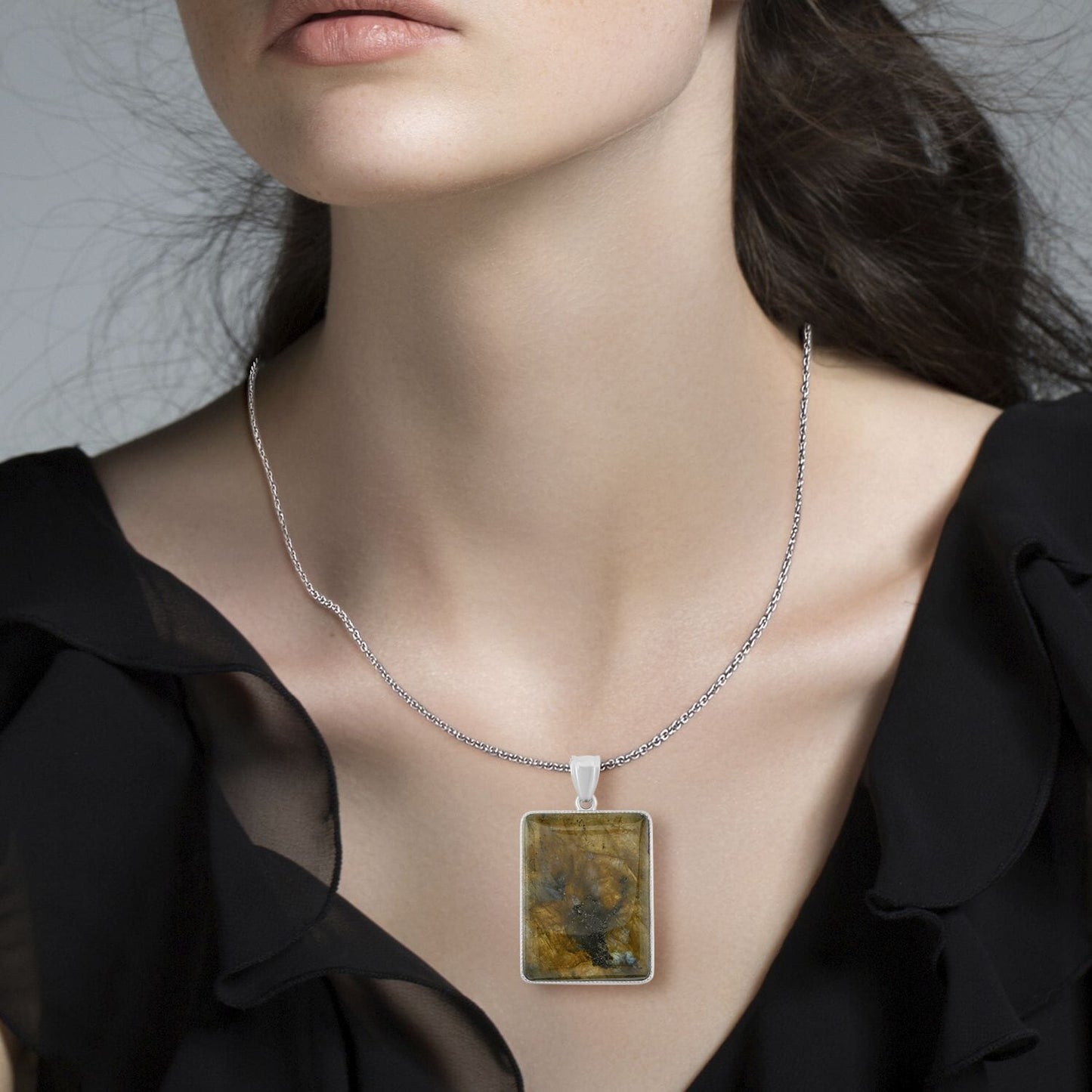 Rectangle Crystal Necklace – For When You Need to Feel Grounded