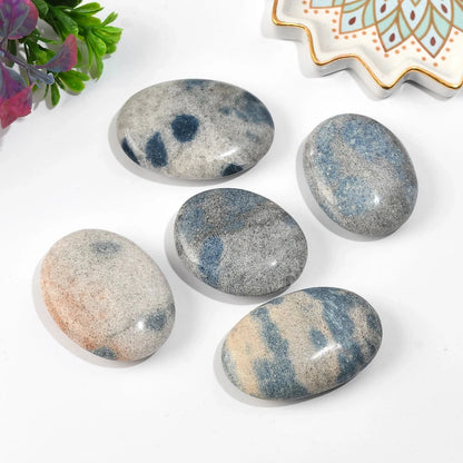 Blue Quartz Palm Stone – For When Your Mind Needs a Pause
