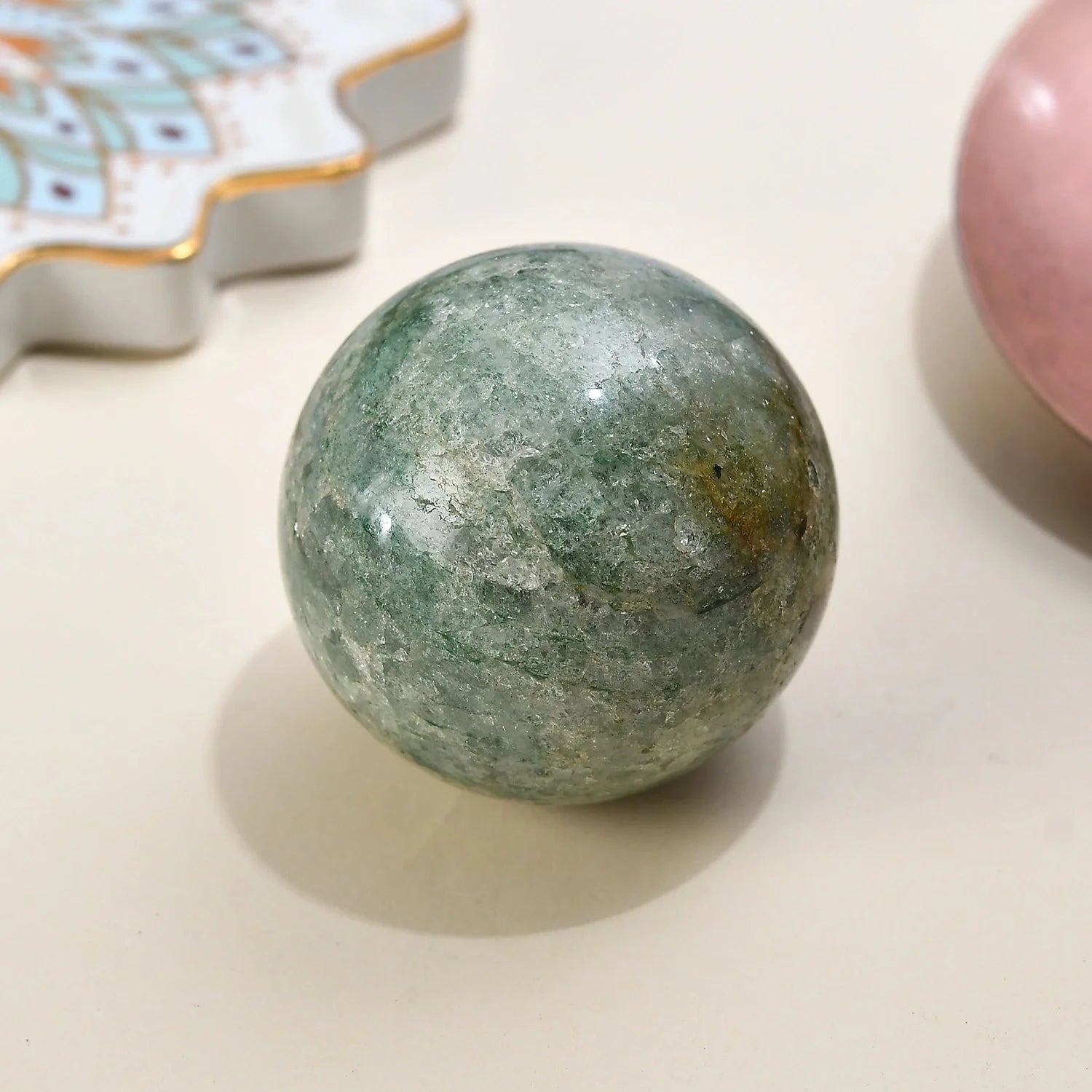 Natural Fuchsite Sphere - Crystal to Manifest Happiness