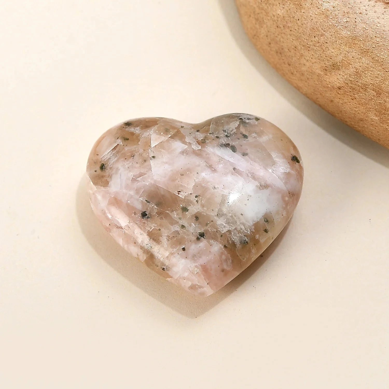 Peach Quartz Heart - A Natural Heart Opener