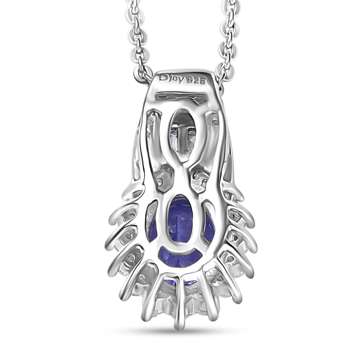 Tanzanite & White Zircon Starburst Necklace - A Beacon of Spiritual Insight