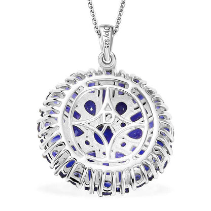 Catalina Iolite Starflare Pendant Necklace in Sterling Silver