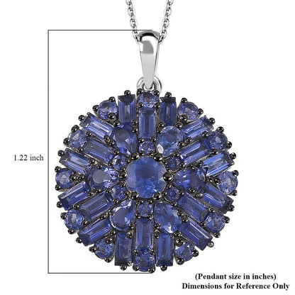 Catalina Iolite Starflare Pendant Necklace in Sterling Silver
