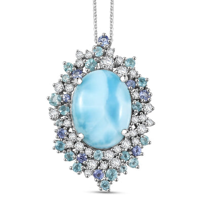 Larimar & Multi-Gemstone Necklace – For When You Need to Be Heard