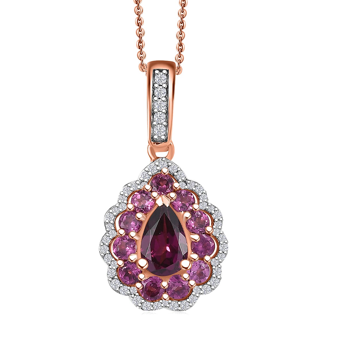 Crown Teardrop Radiant Ember Garnet Pendant — Passion, Warmth & Inner Strength
