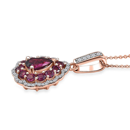 Crown Teardrop Radiant Ember Garnet Pendant — Passion, Warmth & Inner Strength