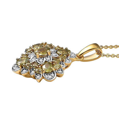 Verdant Empress Demantoid Garnet Pendant — Awakening Prosperity & Inner Strength